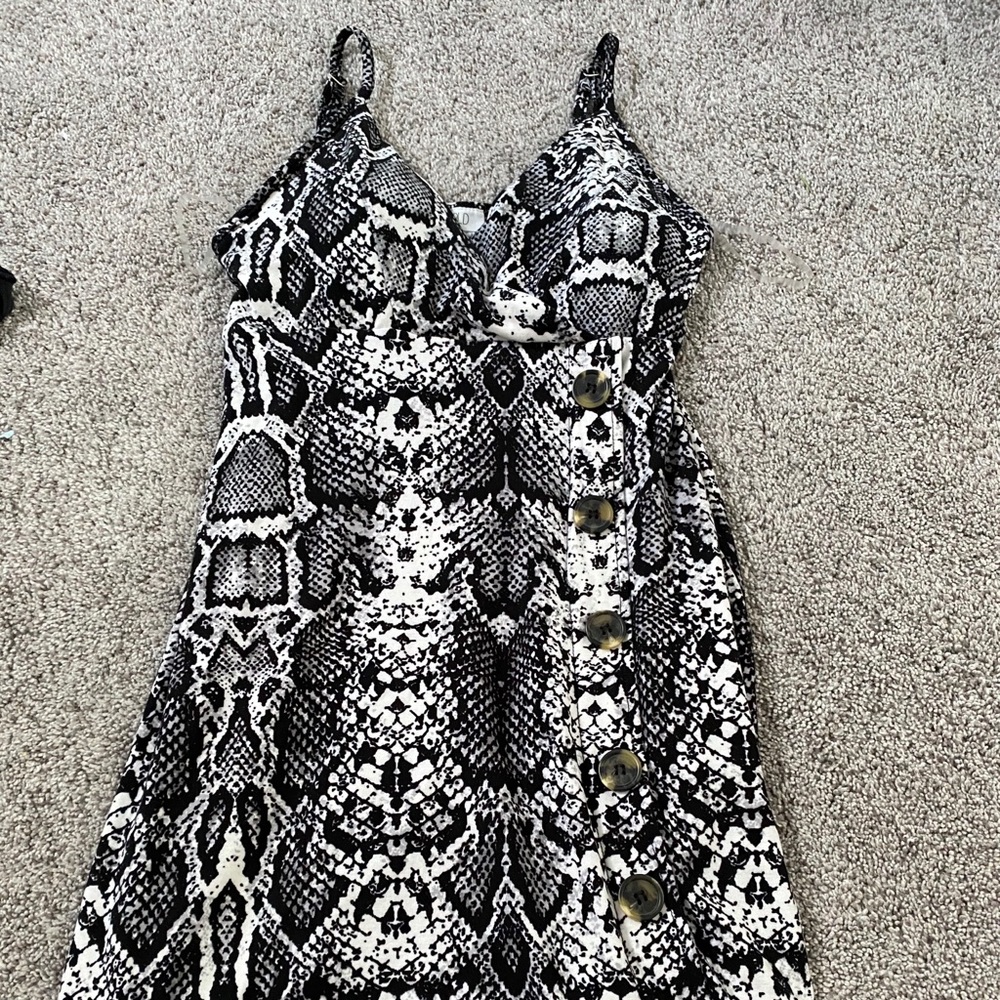 Spaghetti strap snake skin summer dress